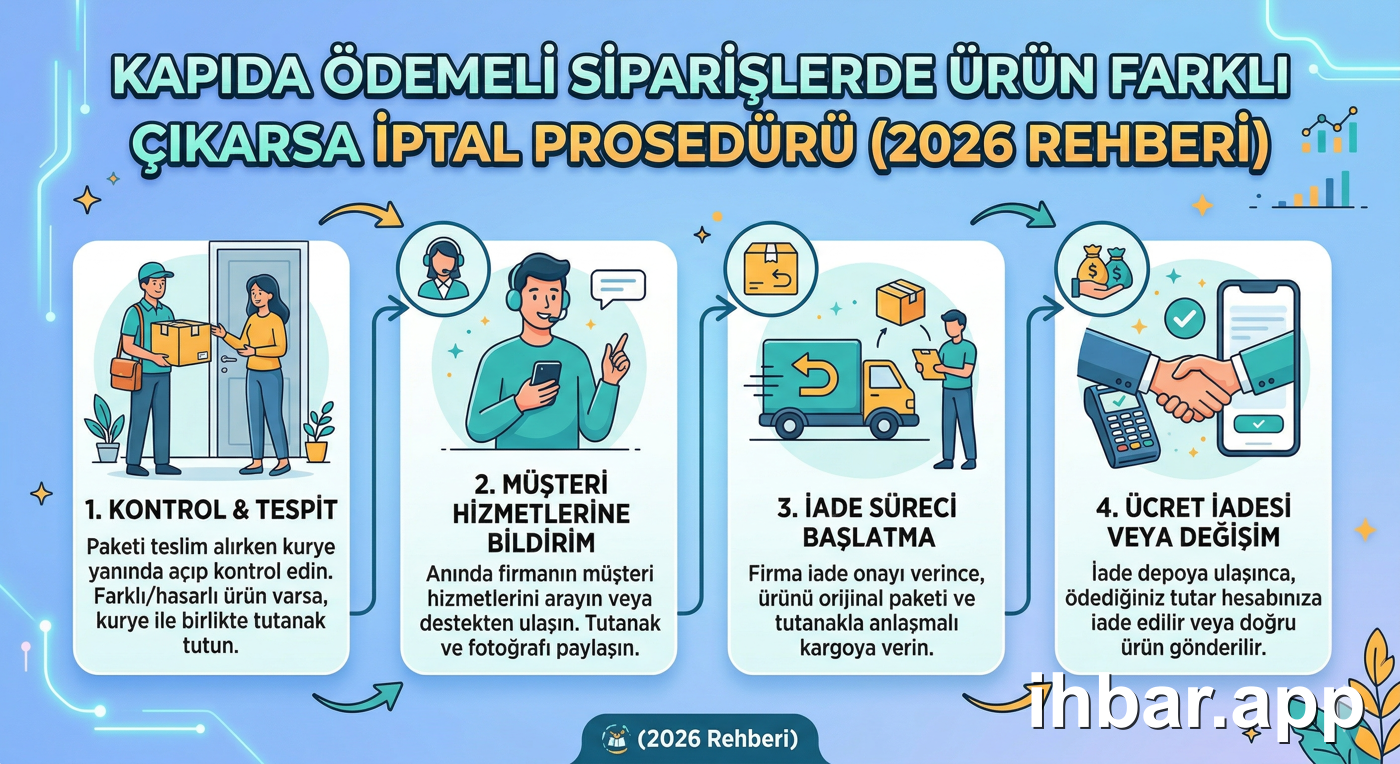 Kapıda Ödemeli Siparişlerde Ürün Farklı Çıkarsa İptal Prosedürü (2026 Rehberi)