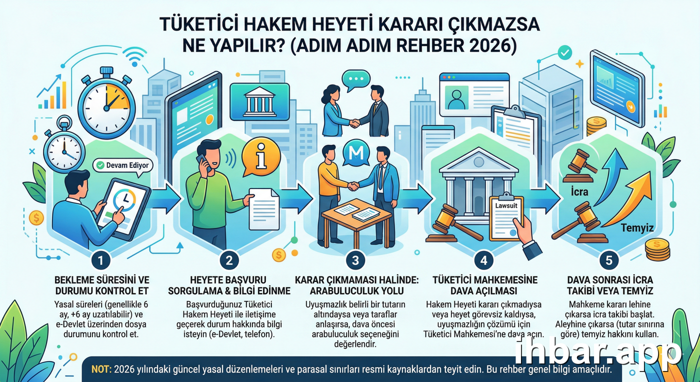 Tüketici Hakem Heyeti Kararı Çıkmazsa Ne Yapılır? (Adım Adım Rehber 2026)